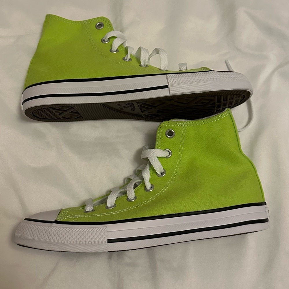 Converse Kids Sneakers in Lime Green and White